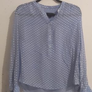 Light Blue Swiss Dot Blouse from Jcrew